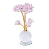 Maxbell Lotus Flower Figurine Centerpiece Collection for Cabinet Shelves Living Room Pink