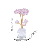 Maxbell Lotus Flower Figurine Centerpiece Collection for Cabinet Shelves Living Room Pink