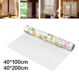 Maxbell Floral Decal Window Privacy Film Reusable Versatile for Kid's Rooms Colorful 40x100cm