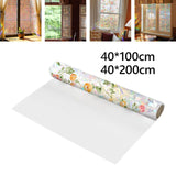 Maxbell Floral Decal Window Privacy Film Reusable Versatile for Kid's Rooms Colorful 40x100cm
