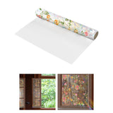 Maxbell Floral Decal Window Privacy Film Reusable Versatile for Kid's Rooms Colorful 40x100cm