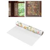 Maxbell Floral Decal Window Privacy Film Reusable Versatile for Kid's Rooms Colorful 40x200cm