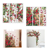 Maxbell 3x Rose Wall Sticker PVC Wallpaper for Offices Kitchen Background Decoration Style A