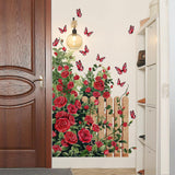 Maxbell 3x Rose Wall Sticker PVC Wallpaper for Offices Kitchen Background Decoration Style B