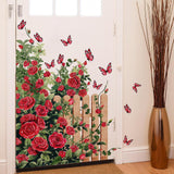 Maxbell 3x Rose Wall Sticker PVC Wallpaper for Offices Kitchen Background Decoration Style B
