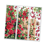 Maxbell 3x Rose Wall Sticker PVC Wallpaper for Offices Kitchen Background Decoration Style B