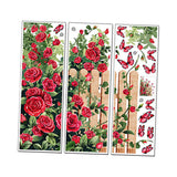 Maxbell 3x Rose Wall Sticker PVC Wallpaper for Offices Kitchen Background Decoration Style B