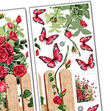 Maxbell 3x Rose Wall Sticker PVC Wallpaper for Offices Kitchen Background Decoration Style B