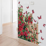 Maxbell 3x Rose Wall Sticker PVC Wallpaper for Offices Kitchen Background Decoration Style B