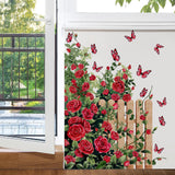 Maxbell 3x Rose Wall Sticker PVC Wallpaper for Offices Kitchen Background Decoration Style B