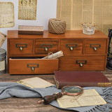 Maxbell Desktop Storage Cabinet 6 Drawer Easy to Sort Wooden for Dresser Home Office