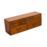 Maxbell Desktop Storage Cabinet 6 Drawer Easy to Sort Wooden for Dresser Home Office