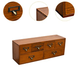 Maxbell Desktop Storage Cabinet 6 Drawer Easy to Sort Wooden for Dresser Home Office