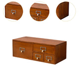 Maxbell Wooden Desk Organizer with Drawers Vintage for Toiletries Jewelry Stationary 4 Drawers