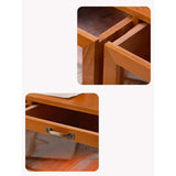Maxbell Wooden Desk Organizer with Drawers Vintage for Toiletries Jewelry Stationary 2 Drawers