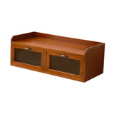 Maxbell Wooden Desk Organizer with Drawers Vintage for Toiletries Jewelry Stationary 2 Drawers