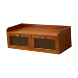 Maxbell Wooden Desk Organizer with Drawers Vintage for Toiletries Jewelry Stationary 2 Drawers