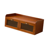 Maxbell Wooden Desk Organizer with Drawers Vintage for Toiletries Jewelry Stationary 2 Drawers