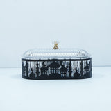 Maxbell Ramadan Tray with Lid Metal Candy Dish for Festive Atmosphere Dessert Family