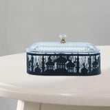 Maxbell Ramadan Tray with Lid Metal Candy Dish for Festive Atmosphere Dessert Family