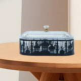 Maxbell Ramadan Tray with Lid Metal Candy Dish for Festive Atmosphere Dessert Family