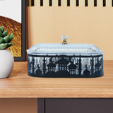 Maxbell Ramadan Tray with Lid Metal Candy Dish for Festive Atmosphere Dessert Family