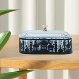 Maxbell Ramadan Tray with Lid Metal Candy Dish for Festive Atmosphere Dessert Family