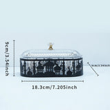 Maxbell Ramadan Tray with Lid Metal Candy Dish for Festive Atmosphere Dessert Family