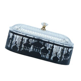 Maxbell Ramadan Tray with Lid Metal Candy Dish for Festive Atmosphere Dessert Family