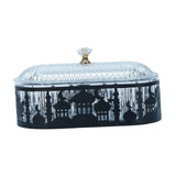 Maxbell Ramadan Tray with Lid Metal Candy Dish for Festive Atmosphere Dessert Family
