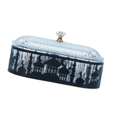 Maxbell Ramadan Tray with Lid Metal Candy Dish for Festive Atmosphere Dessert Family