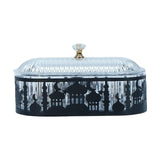 Maxbell Ramadan Tray with Lid Metal Candy Dish for Festive Atmosphere Dessert Family