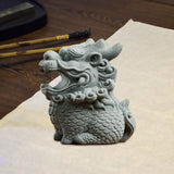 Maxbell Tea Pet Sculpture Decoration Compact Office Tea Table Collection Lion Statue Small