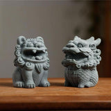 Maxbell Tea Pet Sculpture Decoration Compact Office Tea Table Collection Lion Statue Small