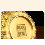 Maxbell Traditional Treasure Bowl Offering Bowl Desktop Ornament for Restaurant Shop 7.5x7.5x4.5cm