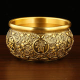 Maxbell Traditional Treasure Bowl Offering Bowl Desktop Ornament for Restaurant Shop 7.5x7.5x4.5cm