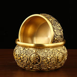 Maxbell Traditional Treasure Bowl Offering Bowl Desktop Ornament for Restaurant Shop 7.5x7.5x4.5cm