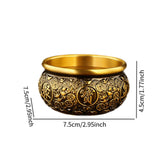 Maxbell Traditional Treasure Bowl Offering Bowl Desktop Ornament for Restaurant Shop 7.5x7.5x4.5cm
