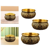 Maxbell Traditional Treasure Bowl Offering Bowl Desktop Ornament for Restaurant Shop 7.5x7.5x4.5cm