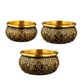 Maxbell Traditional Treasure Bowl Offering Bowl Desktop Ornament for Restaurant Shop 7.5x7.5x4.5cm