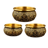 Maxbell Traditional Treasure Bowl Offering Bowl Desktop Ornament for Restaurant Shop 7.5x7.5x4.5cm