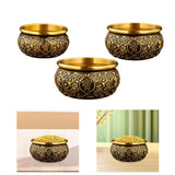 Maxbell Traditional Treasure Bowl Offering Bowl Desktop Ornament for Restaurant Shop 7.5x7.5x4.5cm