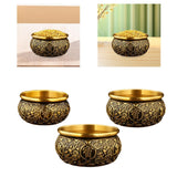 Maxbell Traditional Treasure Bowl Offering Bowl Desktop Ornament for Restaurant Shop 7.5x7.5x4.5cm