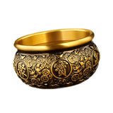 Maxbell Traditional Treasure Bowl Offering Bowl Desktop Ornament for Restaurant Shop 7.5x7.5x4.5cm