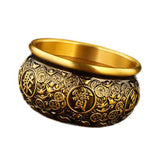 Maxbell Traditional Treasure Bowl Offering Bowl Desktop Ornament for Restaurant Shop 7.5x7.5x4.5cm