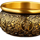 Maxbell Traditional Treasure Bowl Offering Bowl Desktop Ornament for Restaurant Shop 7.5x7.5x4.5cm