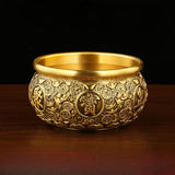 Maxbell Traditional Treasure Bowl Offering Bowl Desktop Ornament for Restaurant Shop 7.5x7.5x4.5cm