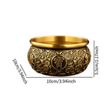 Maxbell Traditional Treasure Bowl Offering Bowl Desktop Ornament for Restaurant Shop 10x10x5.5cm