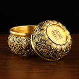 Maxbell Traditional Treasure Bowl Offering Bowl Desktop Ornament for Restaurant Shop 10x10x5.5cm