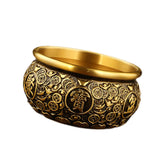 Maxbell Traditional Treasure Bowl Offering Bowl Desktop Ornament for Restaurant Shop 12x12x7cm